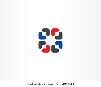 diseño de logotipo vectorial universal con concepto colorido