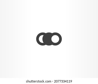 Universal vector round concept logo icon
