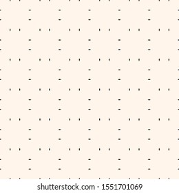 Universal vector seamless pattern. Simple minimal geometric texture. Abstract monochrome minimalist background with small diamond shapes, rhombuses. Black and white repeat design for print, web, cover