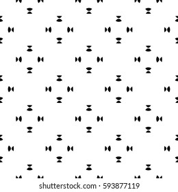 Universal vector seamless pattern. Simple black & white geometric texture. Abstract monochrome minimalist background. Illustration with small rounded shapes. Design for textile, decoration, clothes 