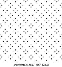 Universal vector seamless pattern. Simple black & white geometric texture. Abstract monochrome minimalist background. Illustration with small rounded shapes. Design for decor, digital, prints, cover