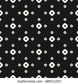 Universal vector seamless pattern with small perforated circles, rings. Abstract minimalist geometric background. Subtle monochrome texture. Dark design for decoration, fabric, wrapping, covers, web