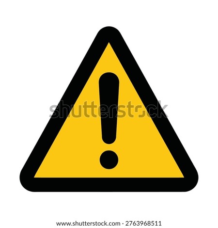 A universal warning symbol, a yellow triangle with a black border and an exclamation mark, signifying caution or important information.