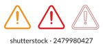  Universal Warning Triangle. Sign for General Hazards and Dangers. Alert for Safety Precautions.