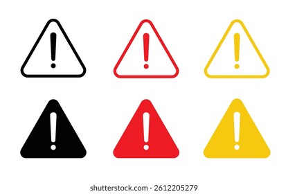 Universal Warning Triangle. Sign for General Hazards and Dangers. Vector Warning Sign Icon Set Vector Formats	
