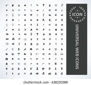 Universal web icon set design,clean vector