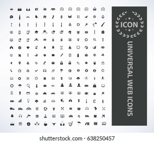 Universal web icon set design,clean vector