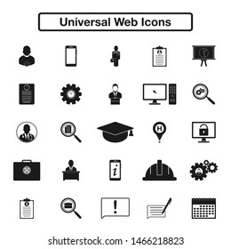 Universal Web Icon Set. Flat style vector EPS.