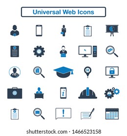 Universal Web Icon Set. Flat style vector EPS.