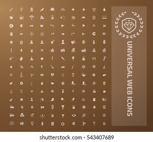 Universal web icon set,clean vector