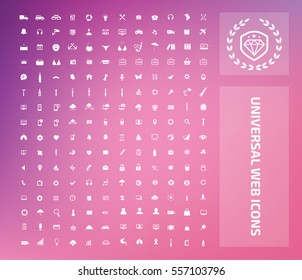 Universal web icon set,clean vector