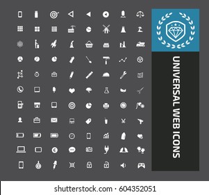 Universal web icon set,clean vector