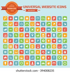 Universal website icon set design,clean vector