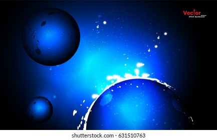Universe abstract background blue navy galaxy sphere