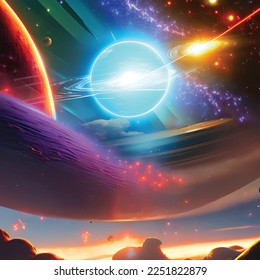 Universe art captures the vast beauty and mystery of the cosmos. From galaxies to nebulas, stars to planets, it inspires awe and wonder. It's a perfect blend of science and art, showcasing the cosmic 