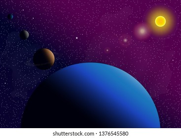 universe background illustration Solar system