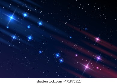 Universe background. Night sky galaxy stars vector illustration