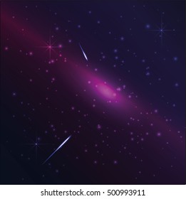 Universe background for presentation design. Brochure star and space template