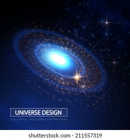 Universe background. Vector illustration