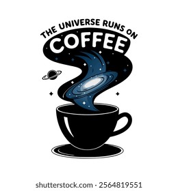 Universe Coffee t-shirt design,coffee vector,coffee t-shirt quotes