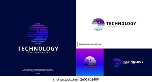 universe with the concept of smart technology, future, abstract, science, vector graphic illustration.