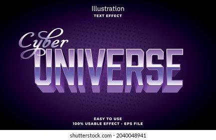 Universe editable text effect template with abstract style use for business brand and company logo 