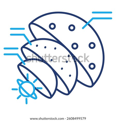 Universe Evolution icon represented by Universe Evolution order Dual Line style.