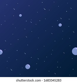 Universe Filled With Stars. Blue Starry Sky Background