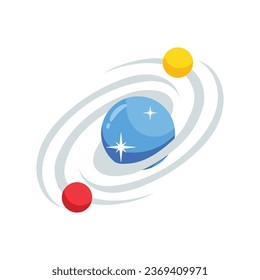 Universe galaxy vector colorful stickers Icon Design illustration. EPS 10 File 
