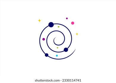 Universe galaxy vector illustration logo
