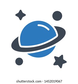 universe glyph colour vector icon