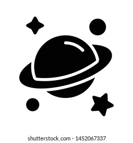 universe glyph flat vector icon
