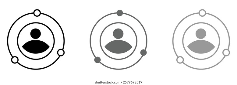 Universe icon Illustration isolated Vector Sign symbol .Black hole universe vector icon .Line icons on white and black background .Vector illustration .