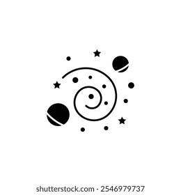 universe icon or logo design isolated sign symbol vector illustration - high quality line style vector icon suitable for designers, web developers, displays and websites