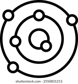 universe icon. Thin linear style design isolated on white background