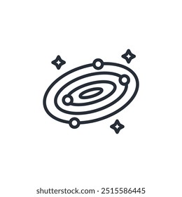 universe icon. vector.Editable stroke.linear style sign for use web design,logo.Symbol illustration.