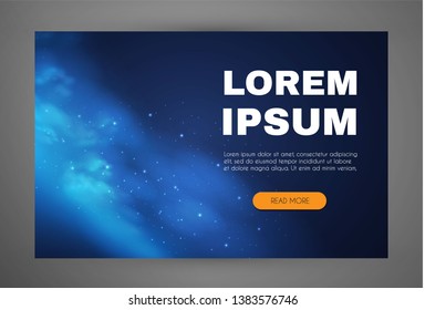 Universe. Infinity Space with Nebula and Star Light. Cosmos. Shining Blur Background. Vector illustration