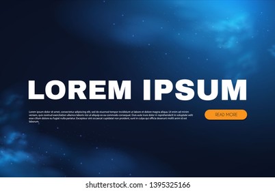 Universe. Infinity Space with Nebula and Star Light. Cosmos. Shining Blur Background. Vector illustration