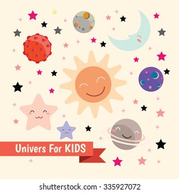 The universe kids,  Planets comparison, Sun and Moon , Galaxies Classification,Kids space learning,