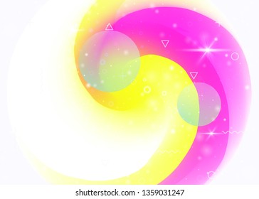 Universe landscape with holographic cosmos and abstract future background. Futuristic gradient and shape. Vibrant mountain silhouette with wavy glitch. 3d fluid. Memphis universe landscape.