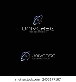 Universe-Logo auf schwarzem Hintergrund