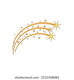 universe magic star arch cartoon. fantasy cosmos, illusion dream, spell galaxy universe magic star arch sign. isolated symbol vector illustration