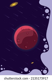 fondo del afiche del planeta marciano del universo