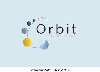 Universe Orbit Cosmos space logo design template for brand or company and other