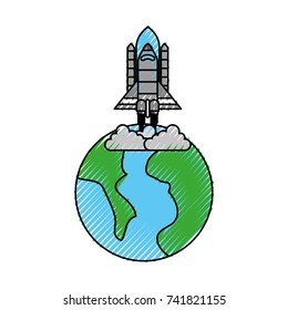 universe planet earth rocket launch space