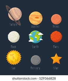 Universe Planets Space Concept Stock Vector (Royalty Free) 529366828 ...