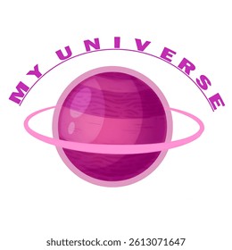 Universe planets with text " My Universe"