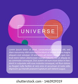Universe Poster with Minimal Design