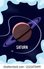 universe saturn and name poster