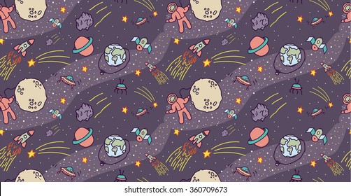 universe seamless pattern